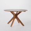 Stamford 5pc Acacia Wood & Wicker Patio Dining Set - Brown - Christopher Knight Home: Weather-Resistant, Circular Table - 3 of 4
