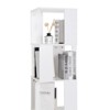 SEVOBAL 6 tier Rotating Bookshelf, Floor Rack Simple Bookcase with Acrylic plate Student Multi-Function Creative Bookshelf for Living Room - 4 of 4