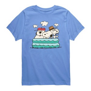 Boys' - Peanuts - Snoopy Sibling Pool Short Sleeve Graphic T-Shirt - 1 of 4