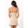 Petal and Pup Lino Contrast Trim Mini Dress - Cream Black XL - 3 of 4