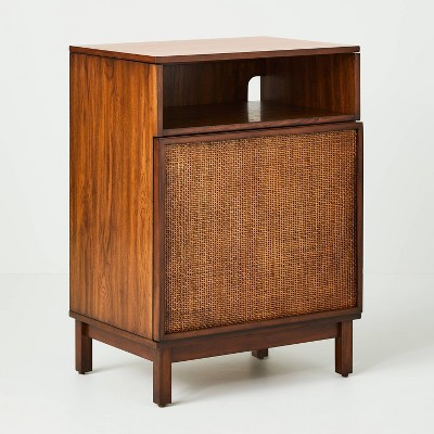Wood &#38; Cane Transitional Record Player Media Cabinet Brown - Hearth &#38; Hand&#8482; with Magnolia