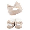 Hudson Baby Infant Girl Headband and Socks Giftset, Taupe Pink, One Size - 3 of 4