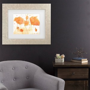 Trademark Fine Art Sheila Golden California Poppies 7 Matted Framed Art - 1 of 4
