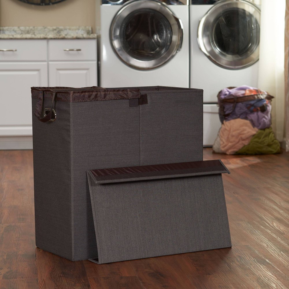 Photos - Laundry Basket / Hamper Household Essentials Laundry Sorter with Lid Cobblestone