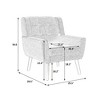 TiramisuBest Modern Ergonomic Accent Chair with Soft Linen Upholstery, Comfortable Living,Bedroom Chair with Black Legs, Pink - 2 of 4