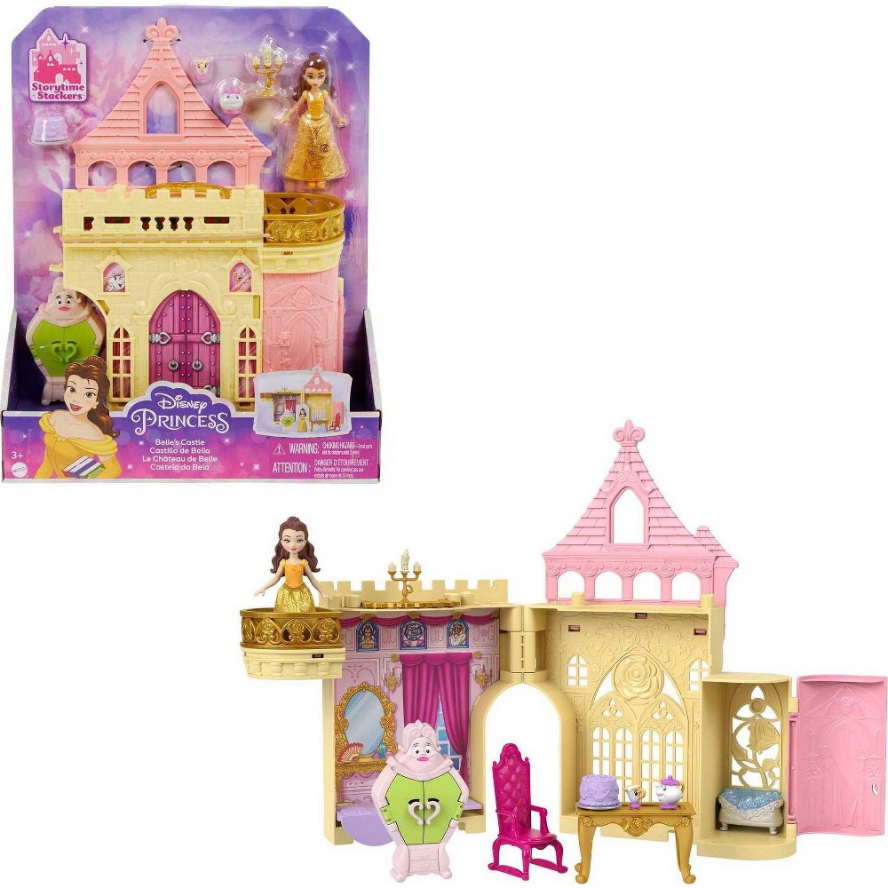Photos - Doll Accessories Disney Princess Storytime Stackers Belle's Castle Playset 