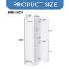 68" Tall Storage Cabinet, Bathroom Floor Freestanding Storage Cabinet with Hook and Adjustable Shelf for Bathroom - Leovsnove - 3 of 4