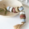 Beaded Distressed Tassel Multiple Color Wood & Jute by Foreside Home & Garden - 2 of 4