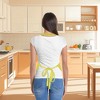 Dalix Waist Aprons Commercial Restaurant Home Bib Spun Poly Cotton Kitchen (3 Pockets) - 3 of 4