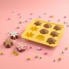 Trudeau 9 Cavity Silicone Flower Pan Yellow - 2 of 4