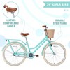 NAYSAYE 24 Inch Girls Bike Steel Frame Dual Brake System Comfortable Saddle Bikes for Outdoor Play, Green, 61.02"*22.05"*35.43" - 4 of 4