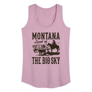 Women's - Instant Message - Montana Land Of Big Sky Graphic Racerback Tank - 1 of 4