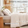 7 Piece Queen Comforter Set, Seersucker Bed in a Bag, Beige, All Season Luxury Bedding with Sheets, Pillowcases Shams. - 4 of 4