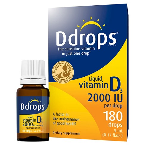 ras Moederland nemen Ddrops Vitamin D Liquid Drops 2000 Iu - 0.17 Fl Oz : Target