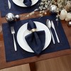 Snowflake Laser Cut Placemats, Set of 4 - Blue - 13x19 - Elrene Home Fashions - 2 of 3