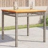 vidaXL Garden Table Black and Brown - 2 of 4