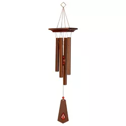 Woodstock Chimes Signature Collection, Woodstock Rustic Chime, 22'' Amber Wind Chime RCA