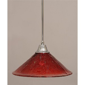 Toltec Lighting Any 1 - Light Pendant in  Chrome with 16" Raspberry Crystal Shade - 1 of 1
