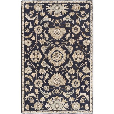 Mark & Day Caraquet 5'x8' Rectangle Tufted Indoor Area Rugs Ink: Wool, Stain-Resistant, Traditional, Pet Friendly