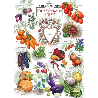 Farmers Almanac 1000 Piece Fruits and Vegetables Puzzle