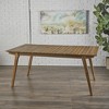 Dining Table, Contemporary Indoor Outdoor Acacia Wood Dining Table, Modern Accent Furniture, Multifunction Accent Table - 3 of 4