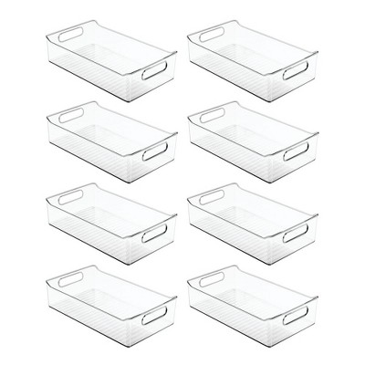 mDesign Plastic Office Drawer Organizer Tray, 6 Pack, Clear