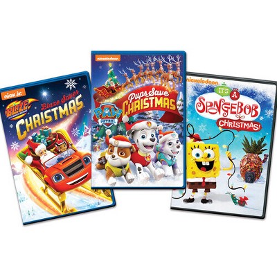 Paw Patrol: Pups Save Christmas/Blaze Saves Christmas/Spongebob Squarepants Christmas - Holiday 3 pack Bundle (DVD)