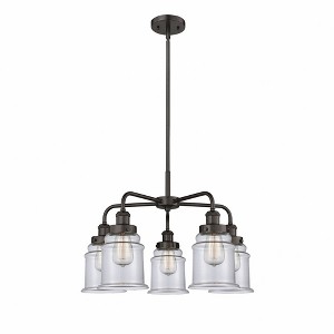Canton - 5 Light Stem Hung Chandelier In Industrial Style-16.25 Inches Tall and 24 Inches Wide - 1 of 1