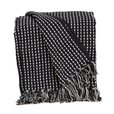 Parkland Collection,Petra Casual Black 52" X 67" Woven Handloom Throw