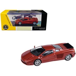 1991 Cizeta V16T Rosso Diablo Red Metallic 1/64 Diecast Model Car by Paragon Models - 1 of 3