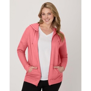 Hanes Women's Slub Jersey Full Zip Hoodie - 1 of 4
