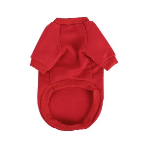 Unique Bargains Cotton Fleece Warm Comfortable Pet Hooded Sweatshirt - 1 of 4