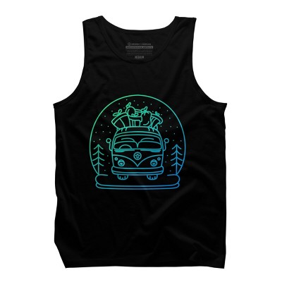 Men's Design By Humans Christmas Van By VEKTORKITA Tank Top