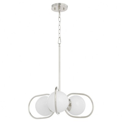 Quorum Lighting Belmont 3 - Light Chandelier in  Polished Nickel