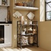3-Tier Metal Storage Rack with Wheels, Storage Organizer, Plant Stand, Mesh Shelving and X Side Frames, 23.6-Inch Width, for Entryway - 3 of 4