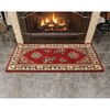 ACHLA Designs 26"x56" Oriental Handmade Woven Hearth Rug Burgundy: Geometric Pattern, Wool, Indoor Use - 3 of 4