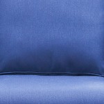 blue cushion/brown wicker