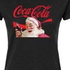 Women's - Coca-Cola - Santa Closeup Coca Cola Logo Fitted Graphic T-Shirt - 2 of 3
