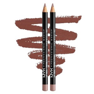 NYX PROFESSIONAL MAKEUP Slim Lip Pencil (809 Mahogany) Long-Lasting Creamy Lip Liner | Sharpenable  (PACK OF 2) - 1 of 4
