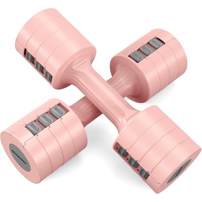 6-in-1 Adjustable Dumbbell Set of 2, with Fast Adjustment for Home, Office & Gym