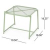 Lyngins Modern Mesh Outdoor End Table, Rectangle Powder-Coated Metal Patio End Table for Outside Use, Patio Side Table - 3 of 4