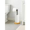 Home Mart Goods Matte Black Toilet Paper Storage Stand Holder - 22" Tall - 3 of 4