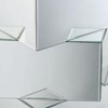 Royal Hampton and Glass End Table with Unique Geometrical Base Design, Silver - 3 of 4