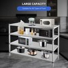 Stainless Steel Shelves,72 in Storage Shelf 4-Tier Heavy Duty Storage Rack - 3 of 4