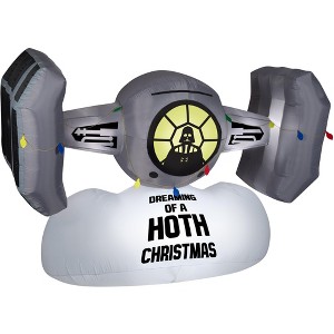 Star Wars Christmas Airblown Inflatable TIE Fighter w/Darth Vader, 6 ft Tall, Gray - 1 of 2