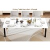71"/79" Extra-Large Dining Table for 6-8, Rectangular Minimalist Table with Wave Edge, Thick MDF Top & Metal Frame, Waterproof, Versatile Use - 4 of 4