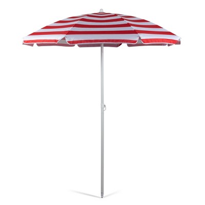 Oniva Portable Beach Stick Umbrella Cabana Stripe - Red