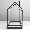 Twin Size House Bed Frame with Roof, Semi-Enclosed Playhouse Design, Wood Platform Bed for Kids, No Slats - 4 of 4