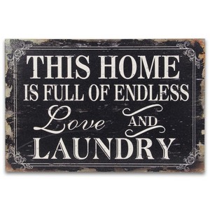 Cheung's Patrice Wooden Wall Sign - Endless Laundry - 1 of 2