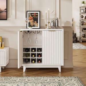 Vabches Coffee Bar Cabinet, Sideboard Buffet Cabinet with Removable Wine Rack, Liquor Cabinet - 1 of 4